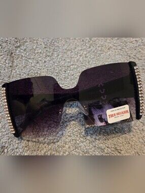 True Religion Oversized Rimless Sunglasses - Purple Gradient
